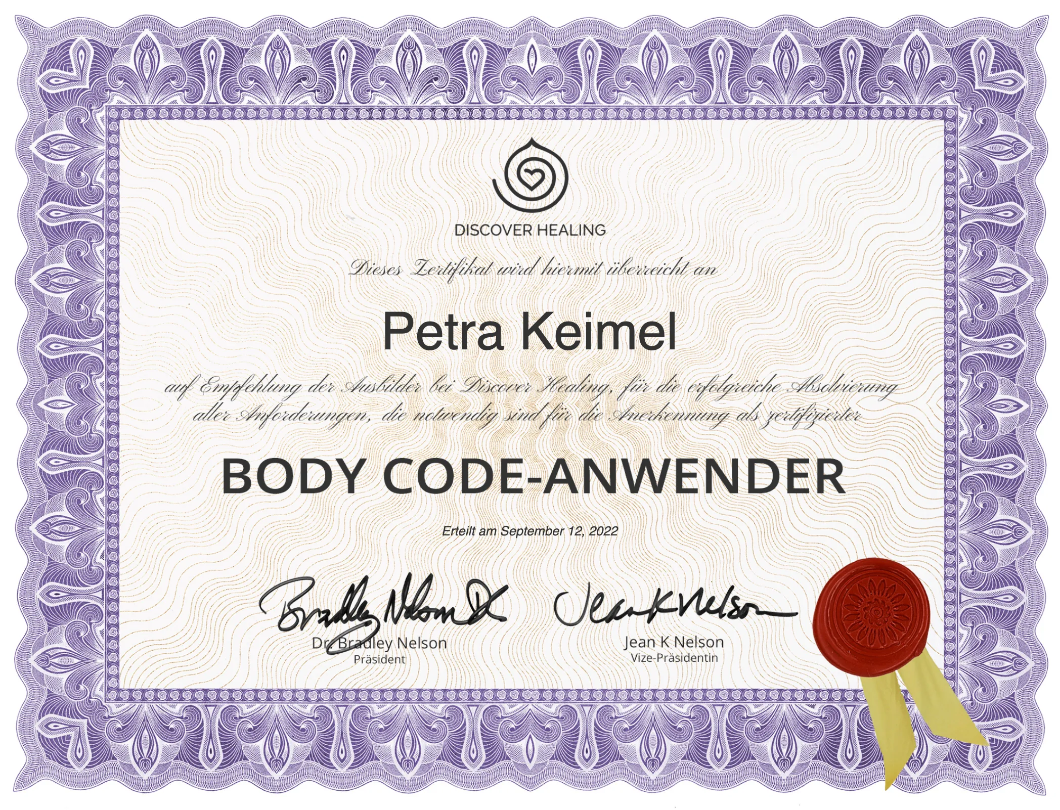 Petra Keimel - Emotionscode Zertifikat